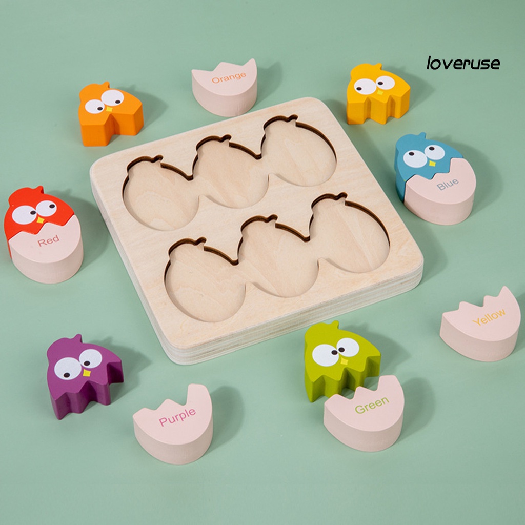 1 Bộ Đồ Chơi Khối Gỗ Nhận Biết Khả Năng Nhận Diện Bằng Tay Mắt Cá Chân Thiết Kế Hình Gà Màu Sắc Dành Cho Trẻ Mẫu