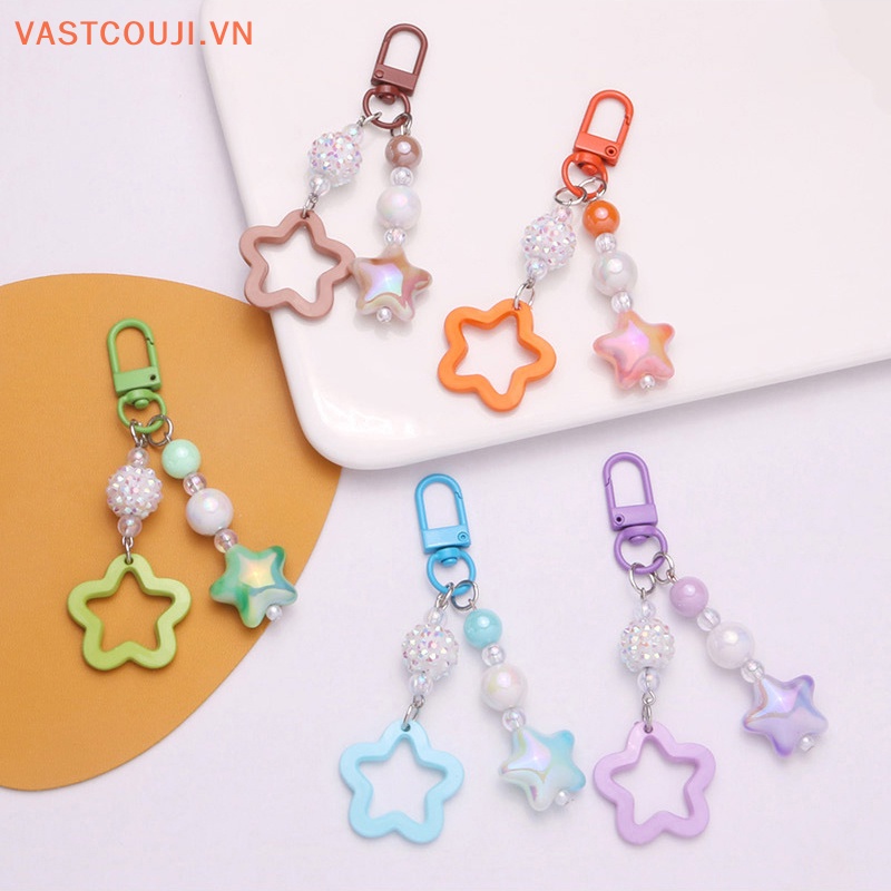 Móc Khóa Thủ Công Hình Ngôi Sao Năm Cánh Màu Gradient VN