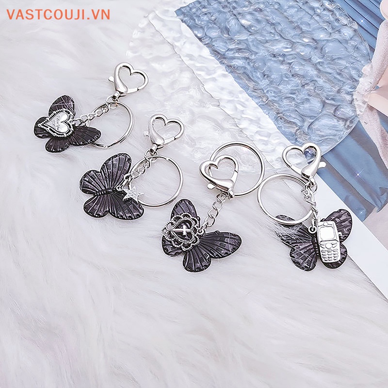 Móc Khóa Hợp Kim Y2K Mặt Hình Bướm VASTJI Vintage