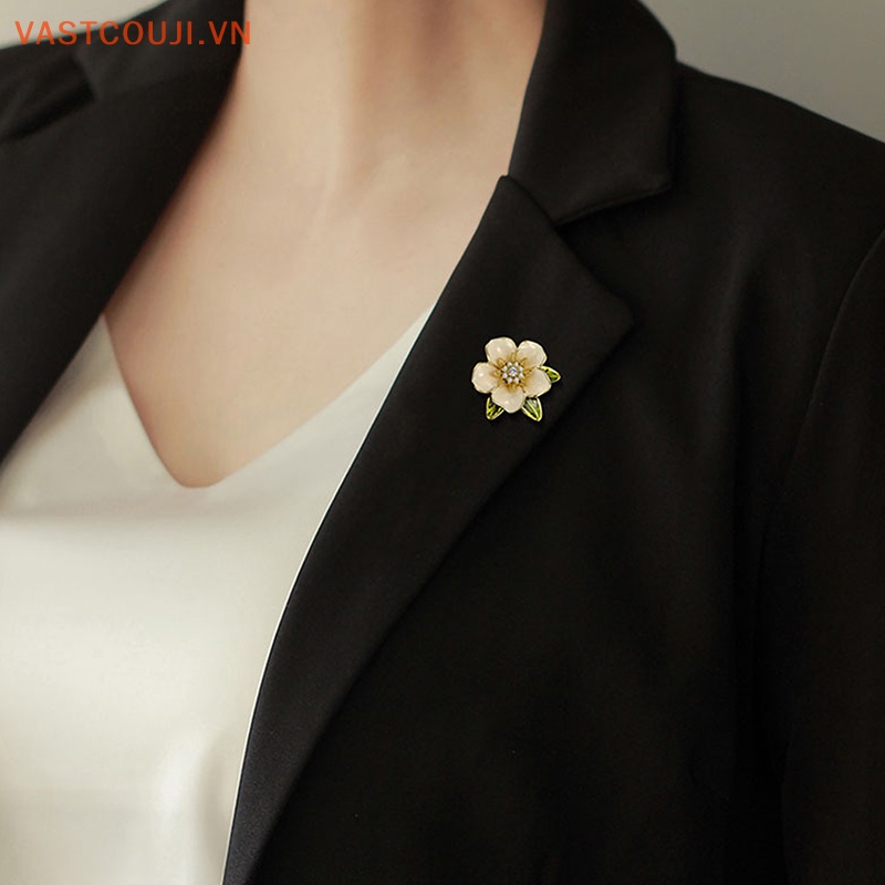 Ghim Cài Áo Hình Hoa / Ngôi Sao Bằng Kim Loại Chống Lóa Thời Trang Cho Nữ