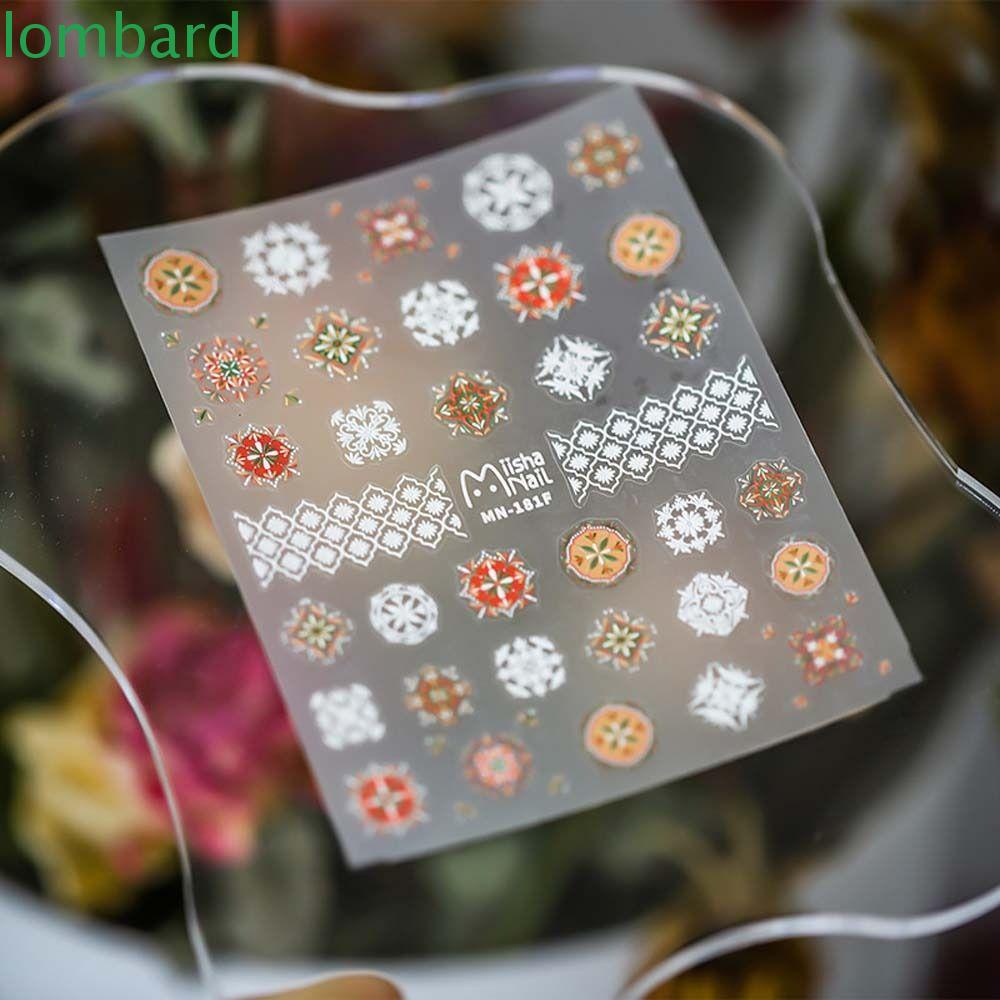 LOMBARD Miếng Dán Trang Trí Móng Tay Tự Dính Họa Tiết Bohemia Dành Cho Nữ