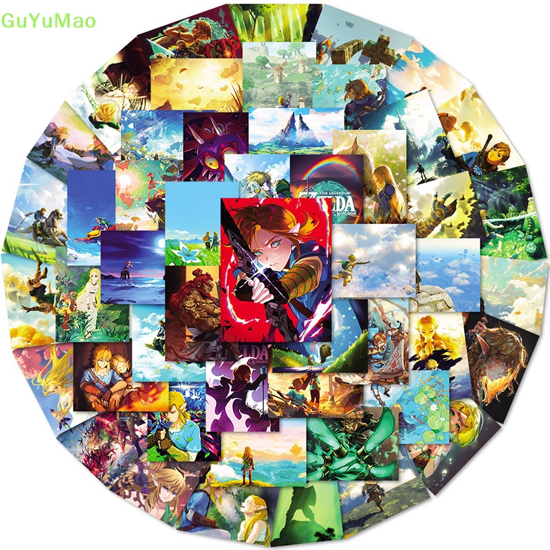 Bộ 50 Miếng Dán Chống Thấm Nước Hình The Legend of Zelda Trang Trí Sổ Tay DIY