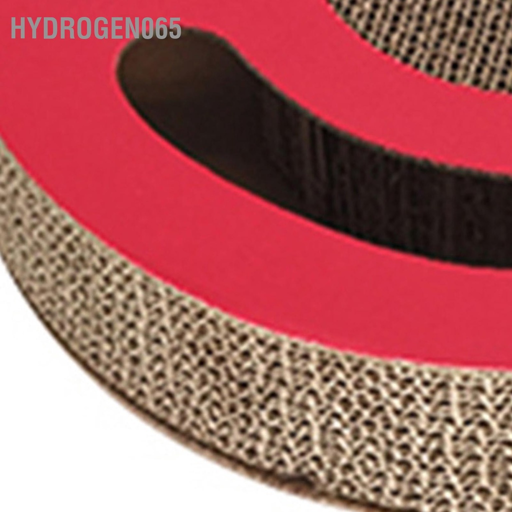 Hydrogen065 Cat Scratcher Pad Đồ chơi tương tác 3 trong 1 cào hình tròn dày cho mèo con có chuông bóng
