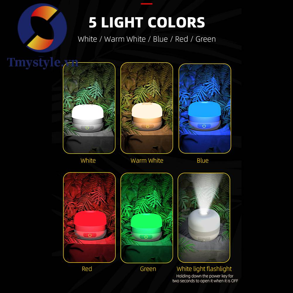 Đèn LED Cắm Trại 6 Chế Độ Sáng 200LM