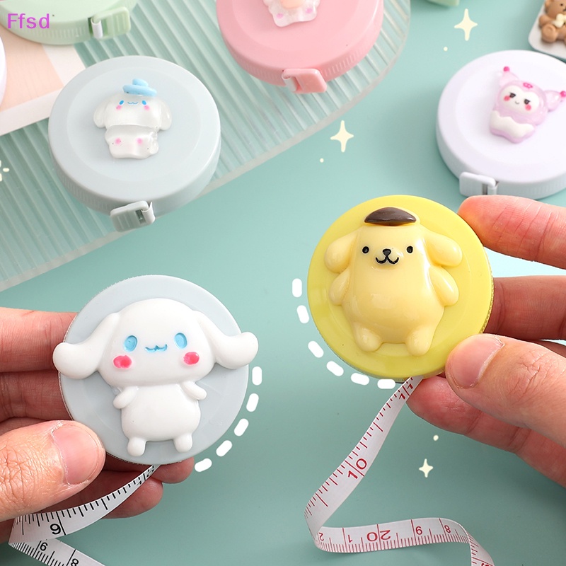 Thước Dây Mềm Đo Tự Động Dài 1.5m Nhỏ Gọn Họa Tiết Hoạt Hình Dành Cho Thợ May / May Vá