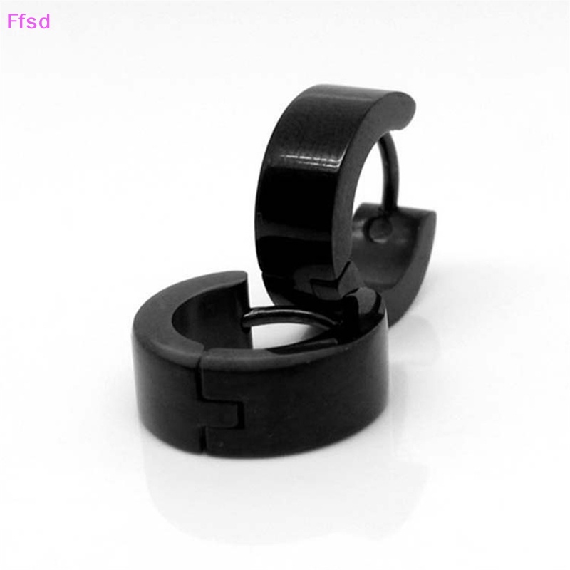 1 Đôi Bông Tai Tròn Bằng Thép Không Gỉ Thời Trang Dành Cho Nam Và Nữ