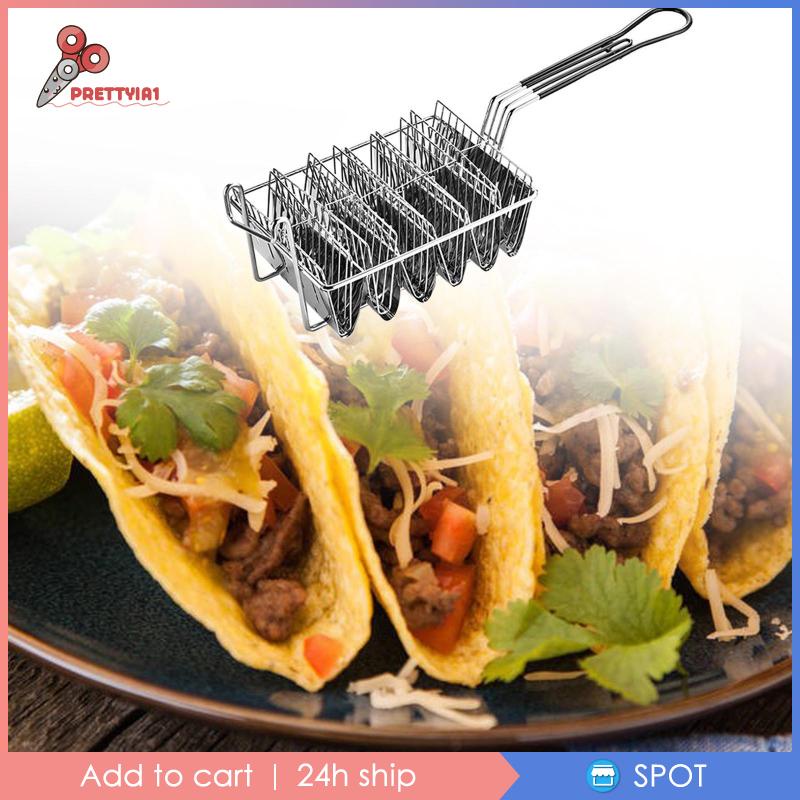 Dụng Cụ Làm Bánh Taco Gồm 4 / 6 Vỏ Bánh Kếp Có Tay Cầm