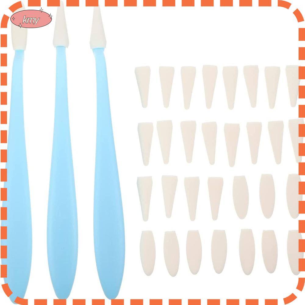 KRNY Dụng Cụ Hỗ Trợ Vẽ Tranh Bằng Nhựa Màu Xanh Dương / Trắng Dài 17.5cm Rộng 1.9cm