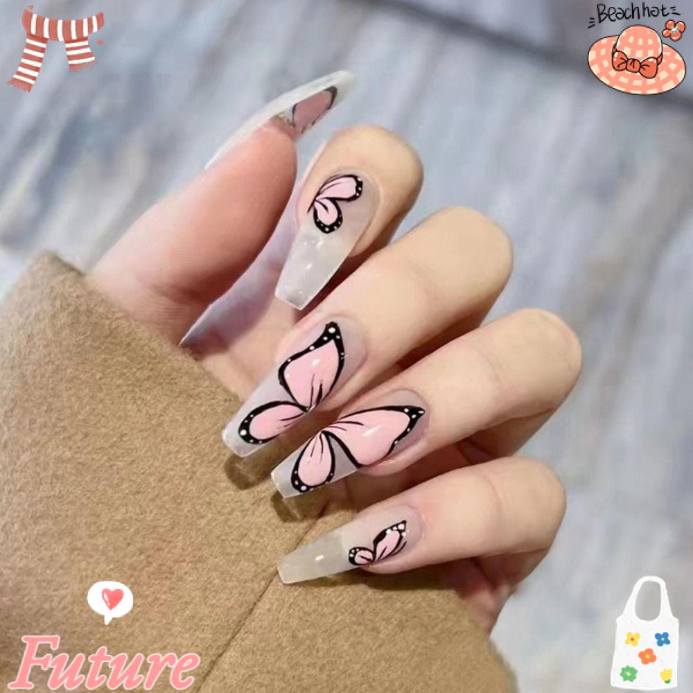 FUTURE Bộ 24 Móng Tay Giả Che Phủ Toàn Diện Tháo Rời Được