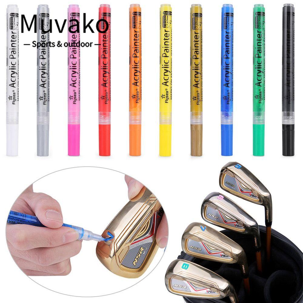 MUVAKO Bút Vẽ Chống Nắng Chống Thấm Nước Bằng Acrylic Chuyên Dụng Cho Gậy Đánh Golf