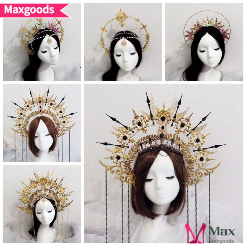 MAXG Phụ Kiện Vương Miện Cài Tóc Cô Dâu