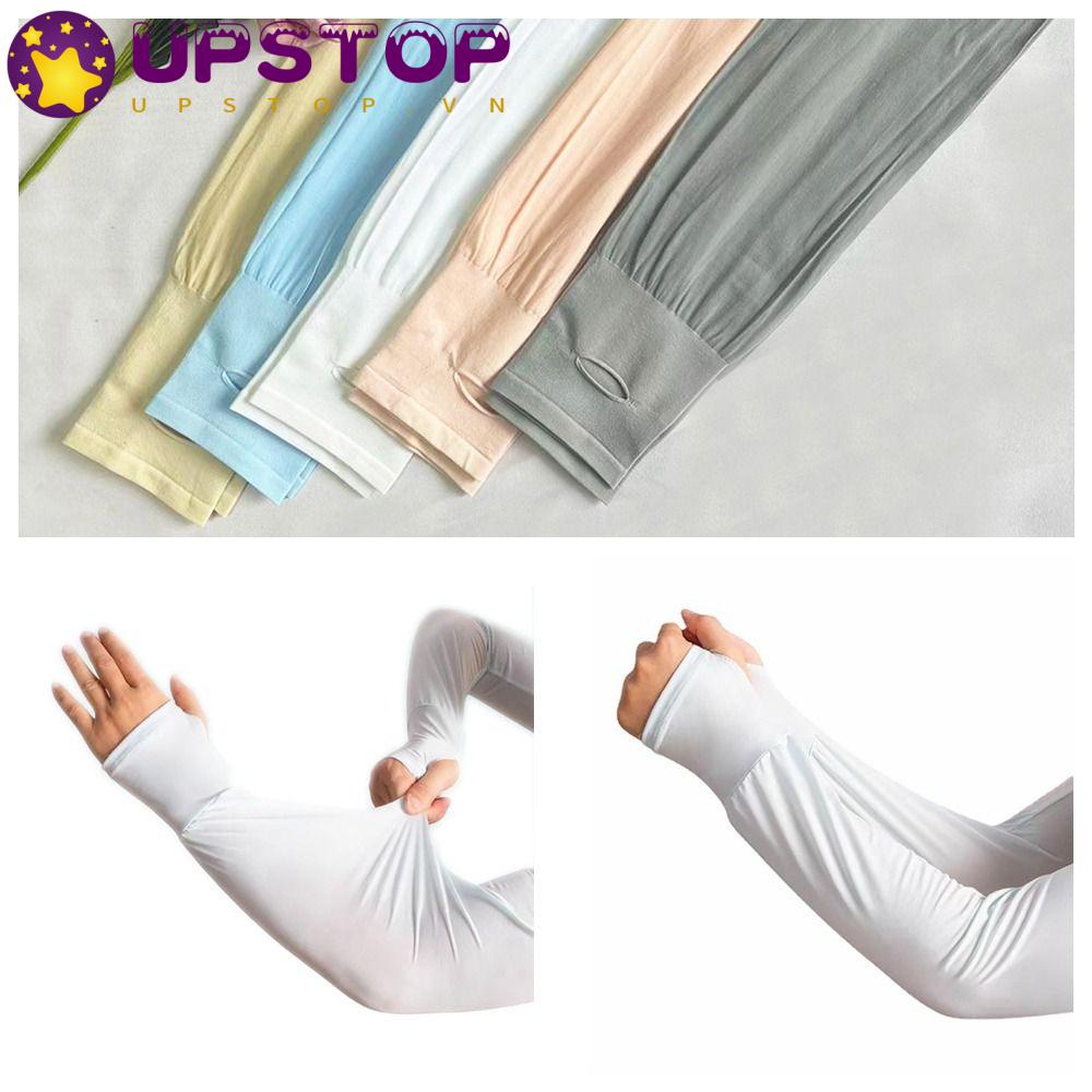 UPSTOPVN Găng Tay Chống Nắng Và Tia UV Bằng Lụa Lạnh Dáng Rộng