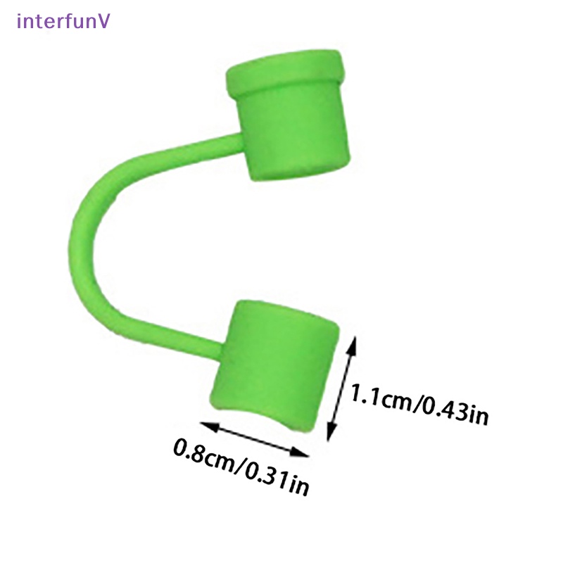 Set 4 Nắp Ống Hút Silicone 8MM Chống Bụi Có Thể Tái Sử Dụng