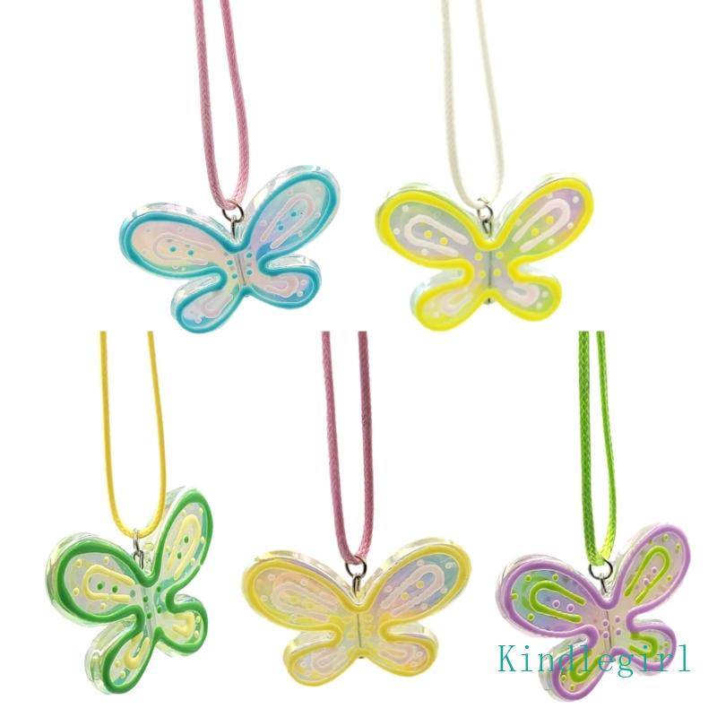 Vòng cổ Mặt Hình Bướm Nhiều Màu Sắc