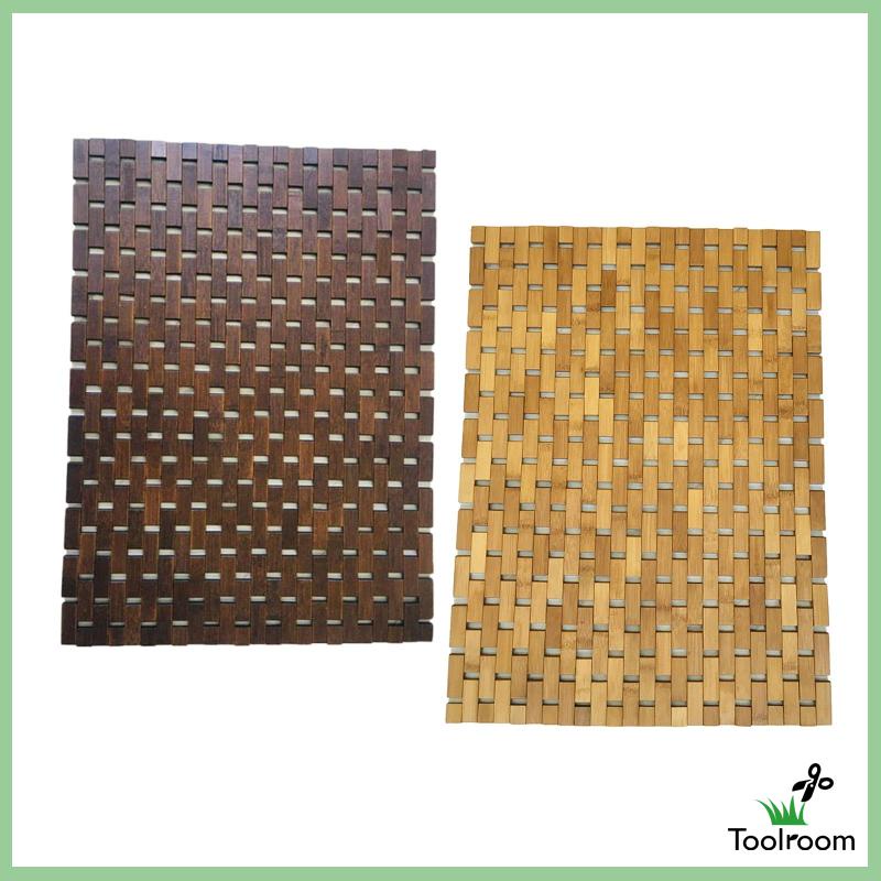 Thảm Lót Sàn Chống Trượt Họa Tiết Vân Gỗ Tre Độc Đáo