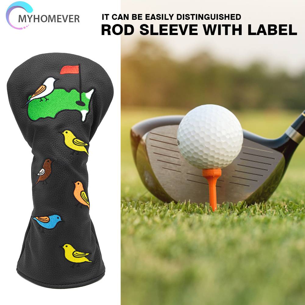 Vỏ Bọc Gậy Đánh Golf Bằng PU Mềm Chống Cắt Họa Tiết Chim Nhỏ Gọn