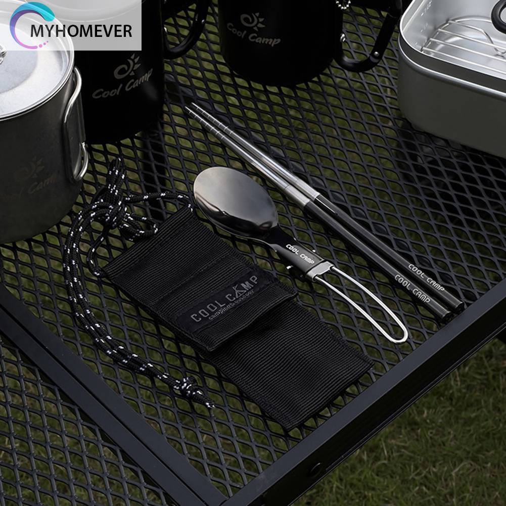 Bộ Muỗng Đũa Nĩa Nam Châm Gấp Gọn Tiện Lợi Du Lịch