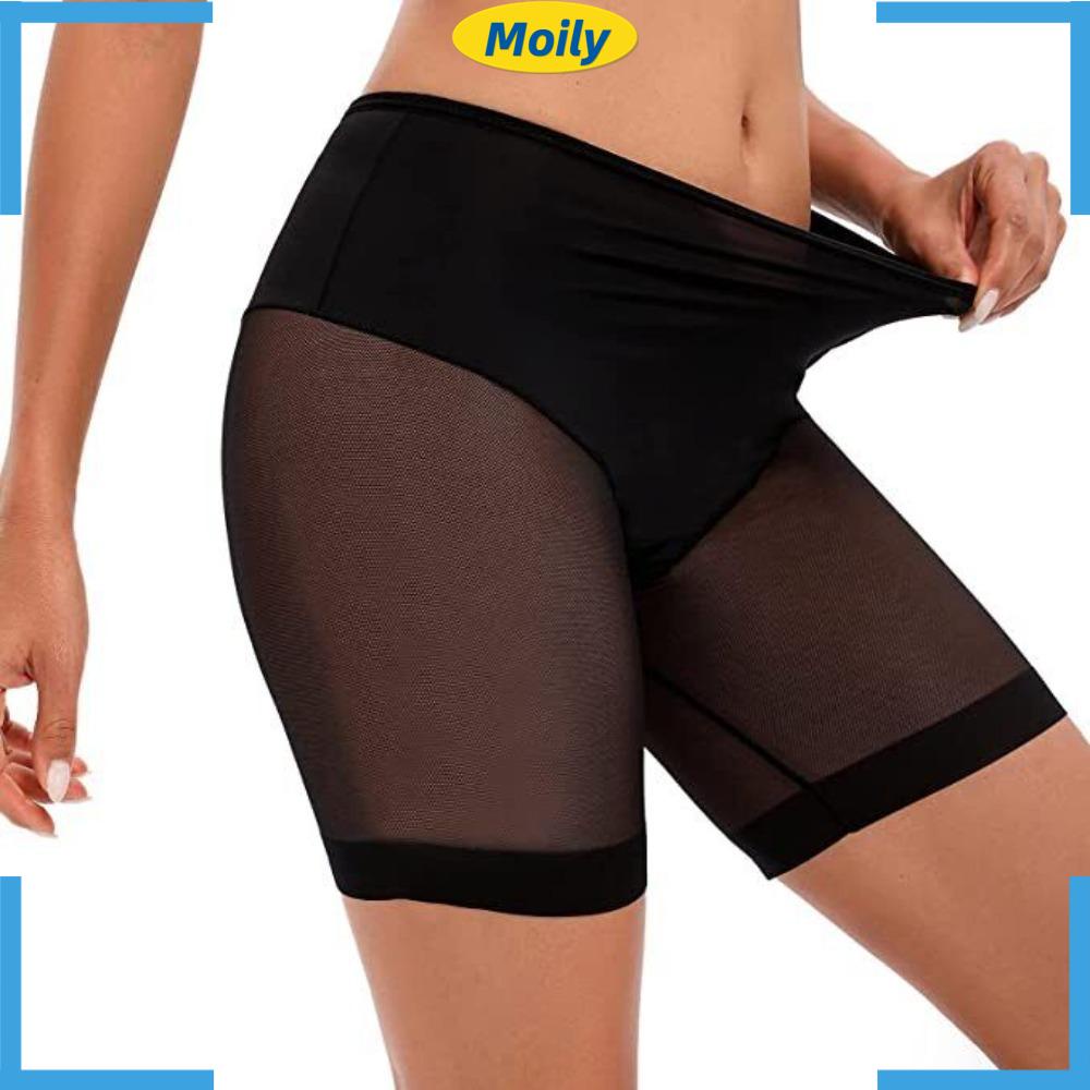 MOILYVN Quần Short Lưng Thun Cao Phối Lưới Không Đường May Co Giãn Tốt Cỡ M / XXXL Thích Hợp Tập Thể Hình