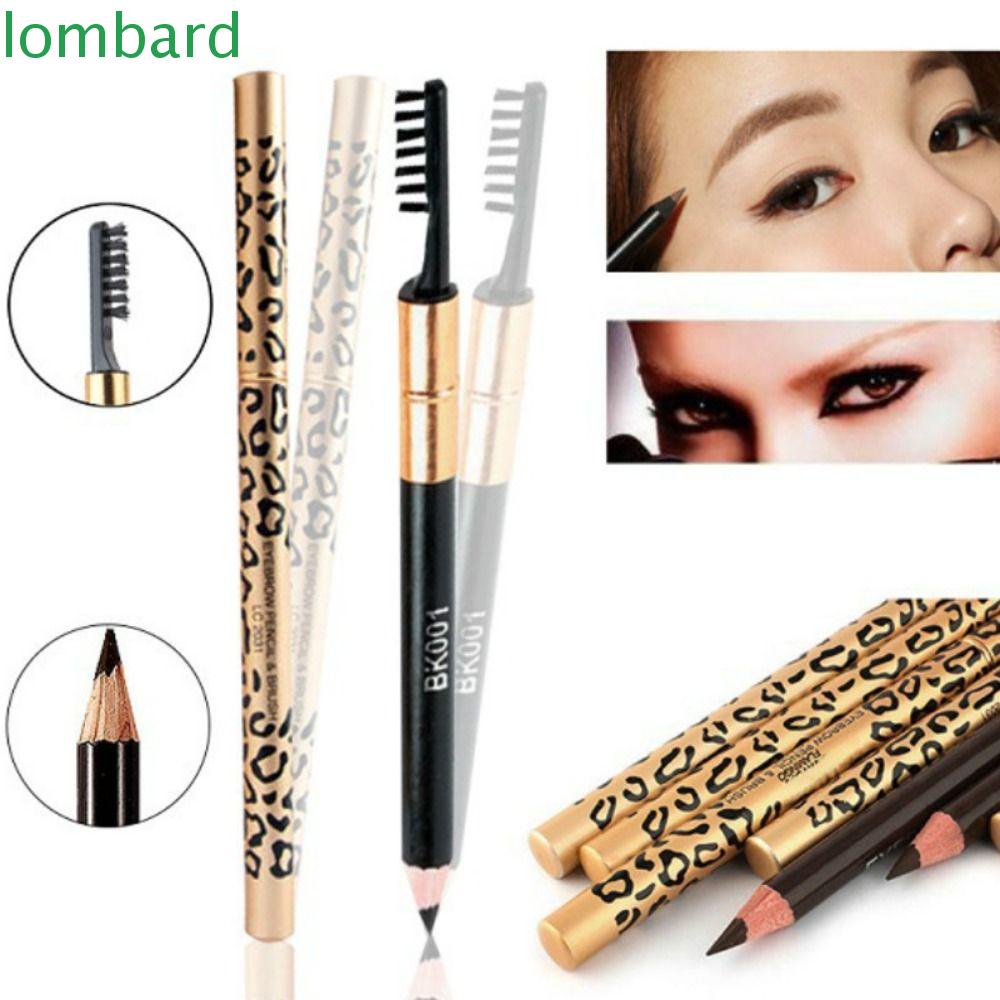 LOMBARD Bút Chì Kẻ Lông Mày Kèm Cọ Trang Điểm Chống Nước Lâu Trôi Dành Cho Bạn Nữ