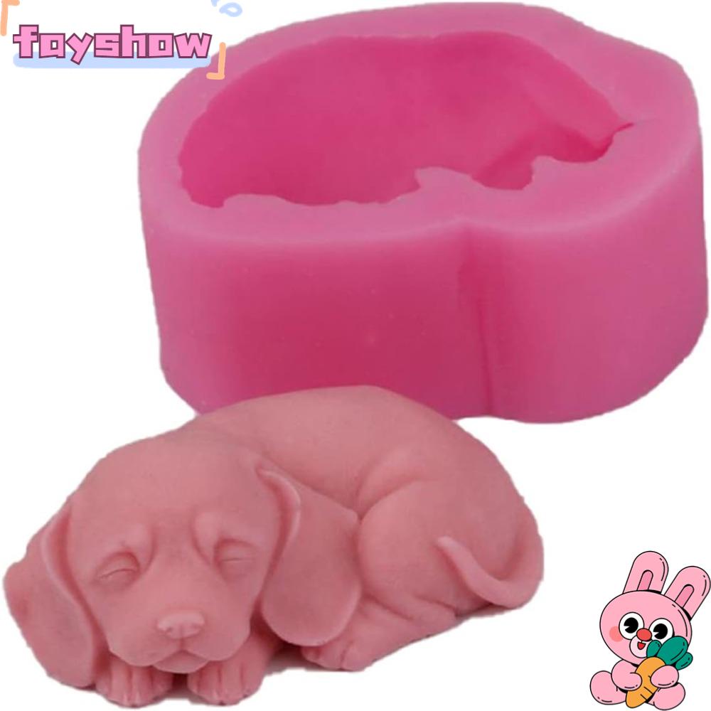 FAY Khuôn Silicon Làm Kẹo Đường Hình Chú Cún 3d 11 * 7.8 * 5cm
