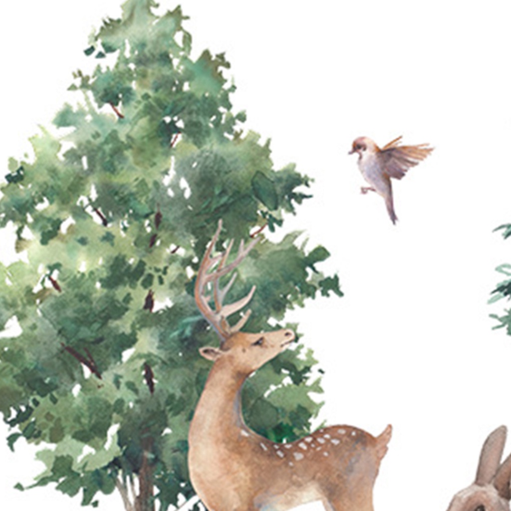 Miếng Dán Tường Trang Trí Hình Động Vật Hoạt Hình Dễ Thương