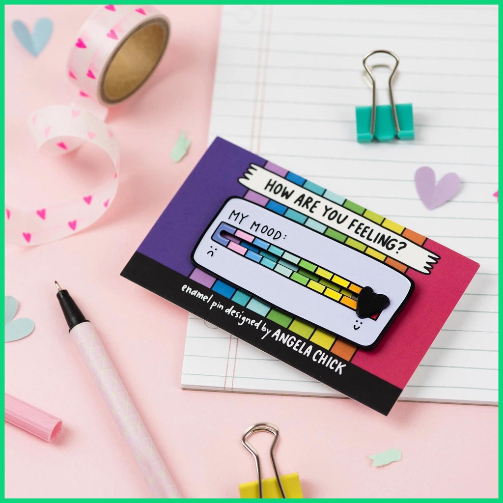 Ghim Cài Áo Hình Trái Tim Biểu Tượng Cảm Xúc Tâm Trạng Mới Cho jiwvn