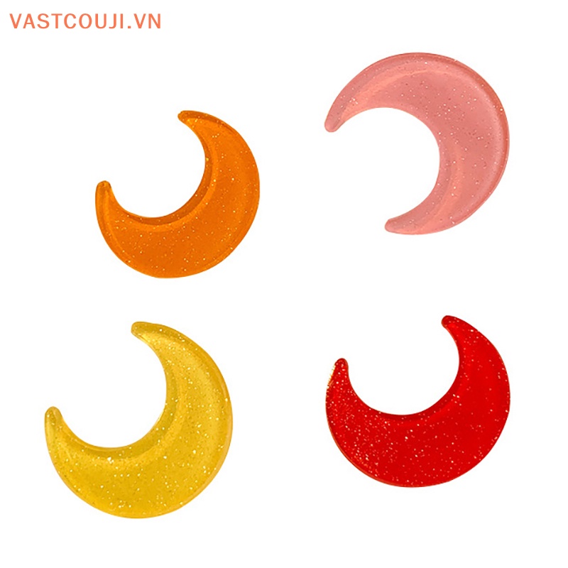 Kẹp Tóc Hình Mặt Trăng Bằng Acrylic Màu Kẹo Ngọt Lấp Lánh