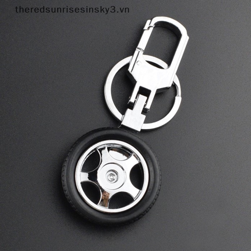 # # Móc Khóa Kim Loại Hình Bánh Xe Hơi Cổ Điển Vui Nhộn Sáng Tạo Có Thể Xoay Được Thời Trang