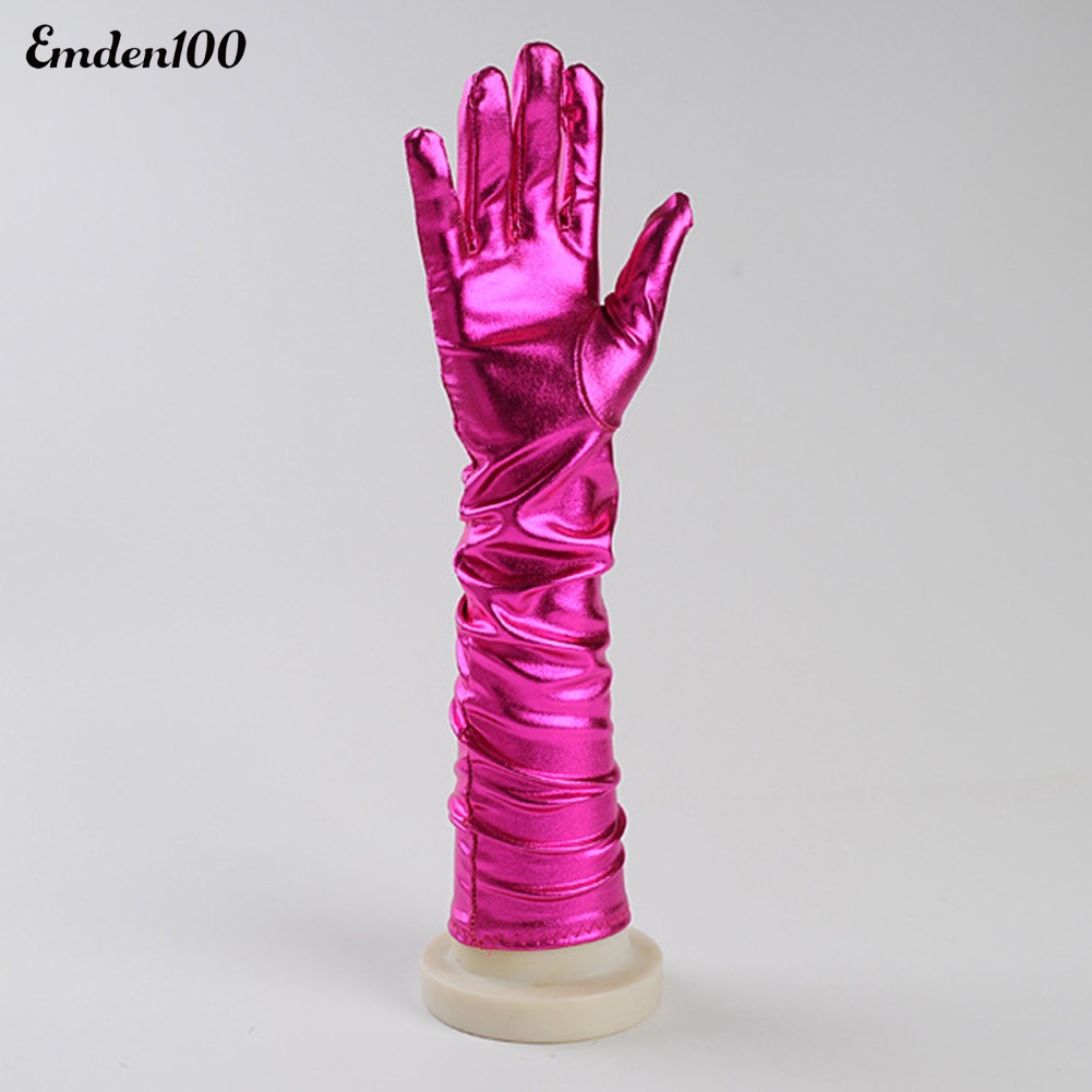 Đôi Găng Tay Da Giả Lấp Lánh Dùng Hóa Trang Cho Nữ