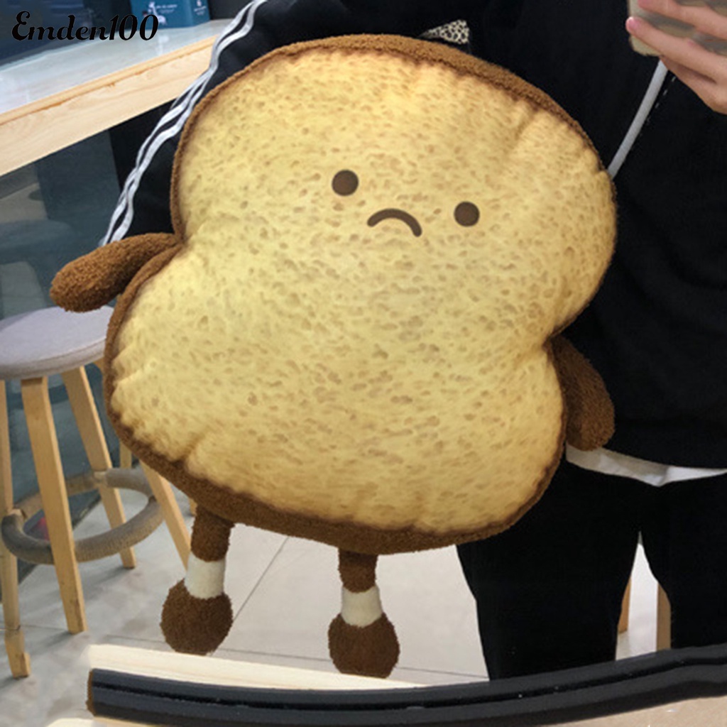 [EMDEN] Gối Ngủ Nhồi Bông Mềm Mại Hình Lát Bánh Mì Nướng Trang Trí Phòng Ngủ / Ghế