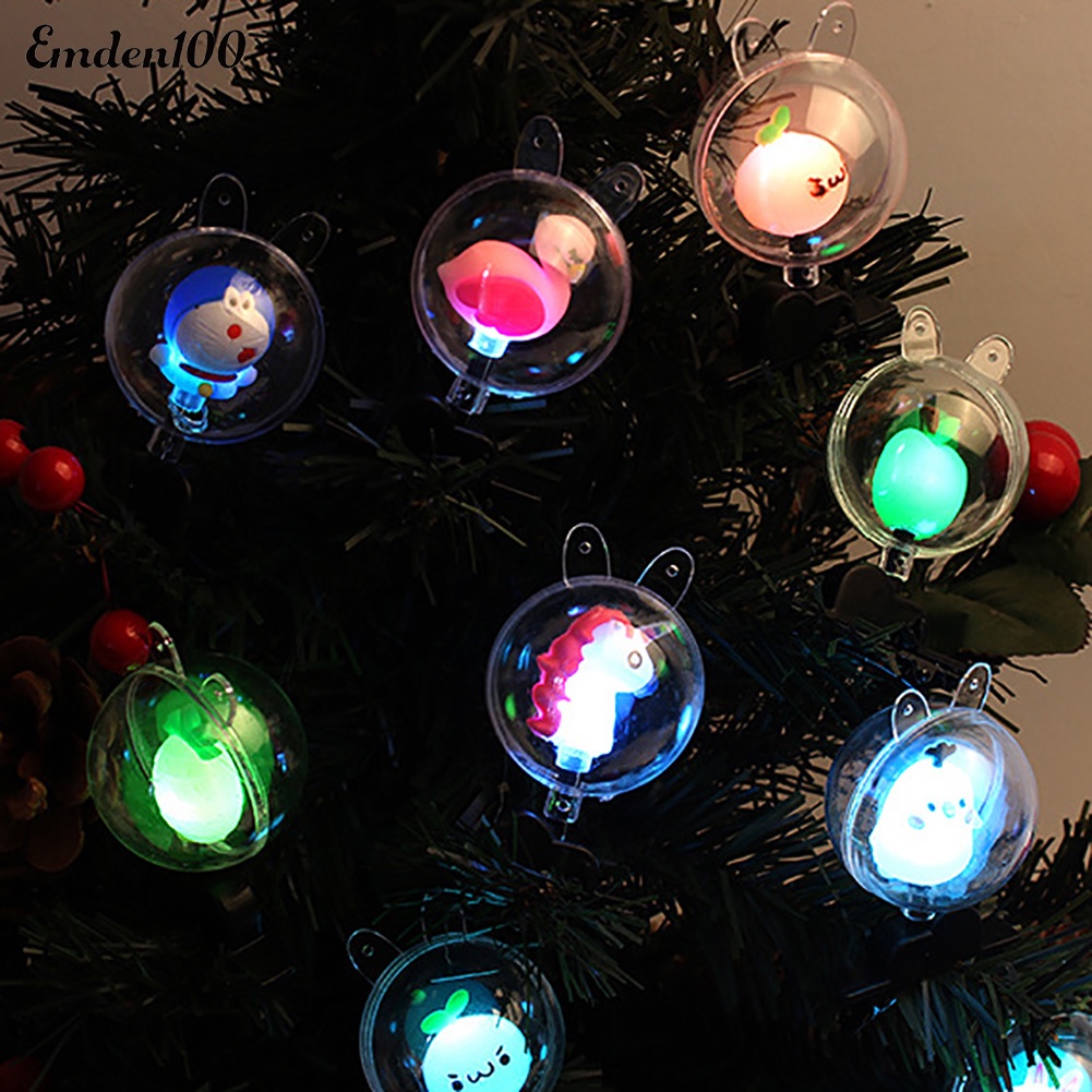 Kẹp Tóc Hình Búp Bê Hoạt Hình Có Đèn LED Trong Suốt