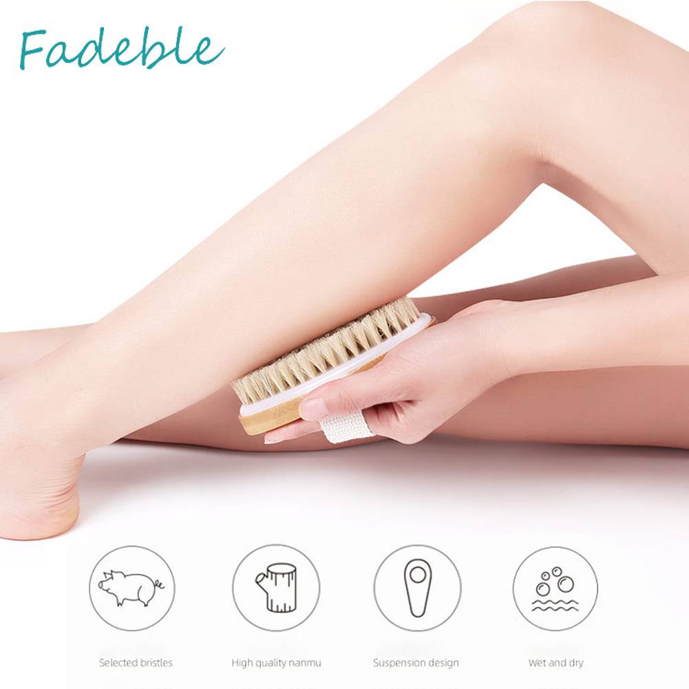 Bàn Chải Massage Lưng Bằng Gỗ Chống Trượt Tiện Dụng Cho Phòng Tắm