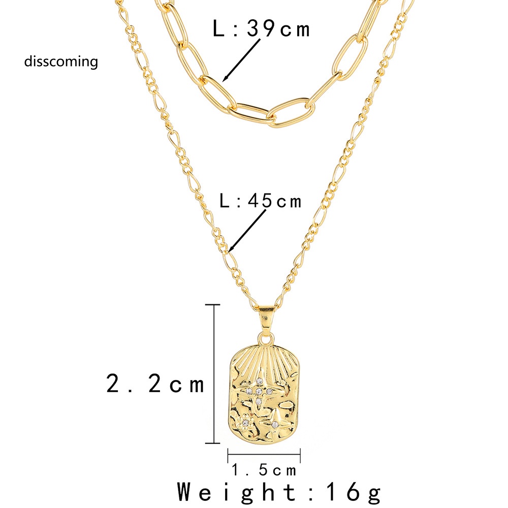 Áo Thun SL SL SL SL Thiết Kế Trẻ Trung Năng Động| Niche Vòng cổ Nhiều Lớp Mặt Vuông Xếp Chồng Lên Nhau Cao Cấp Phong Cách retro