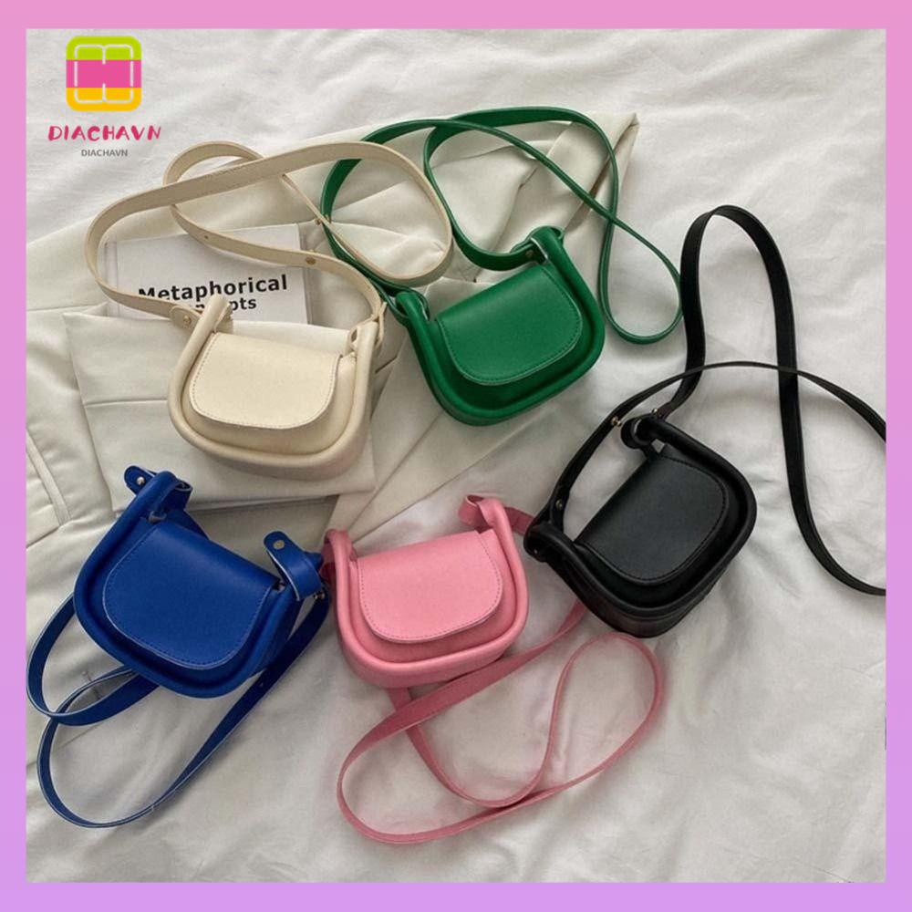 DIACHAVN Túi Đeo Chéo Nhỏ Màu Trơn Tinh Tế