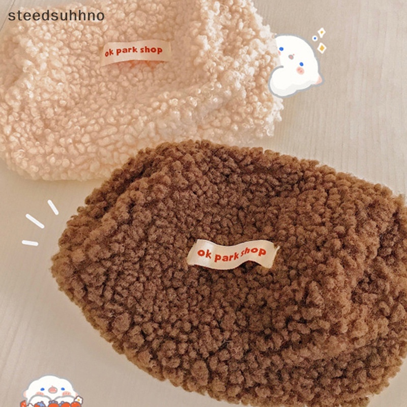 Túi Đựng Bút Chì / Đồ Trang Điểm Bằng Lông Nhung Có Khóa Kéo hhno