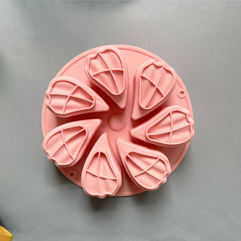 Khuôn Silicone Làm Bánh Hình Cánh Hoa 7 Ô