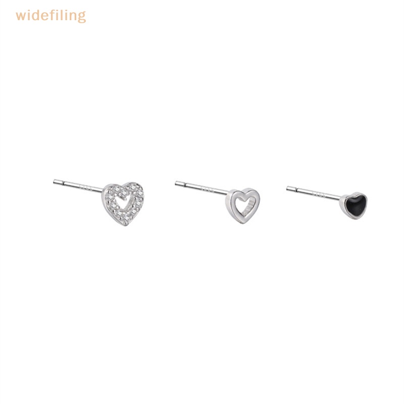 Set 3 Khuyên Tai Hình Trái Tim Rỗng Đơn Giản Dành Cho Nữ