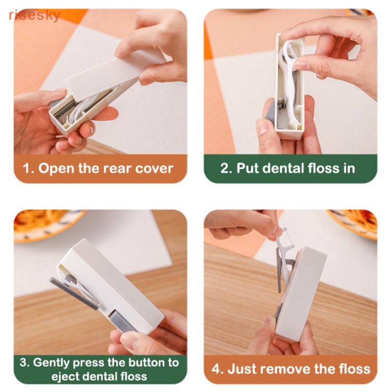 Hộp Đựng Chỉ Nha Khoa Tự Động Có Thể Tái Sử Dụng Kèm Giá Đỡ Tiện Dụng