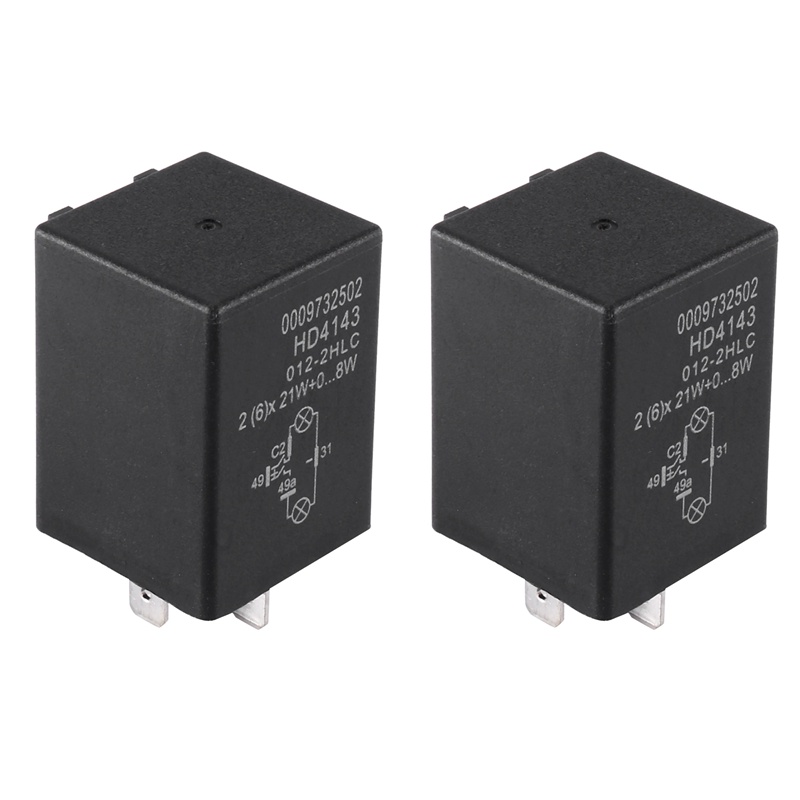Bộ 2 Rơ Le Đèn Nhấp Nháy Cho Linde 335 336 E16 E20 E25 35X H20 H30 H40 0009732502 Phụ Kiện Thay Thế Chất Lượng Cao Cho Xe Hơi