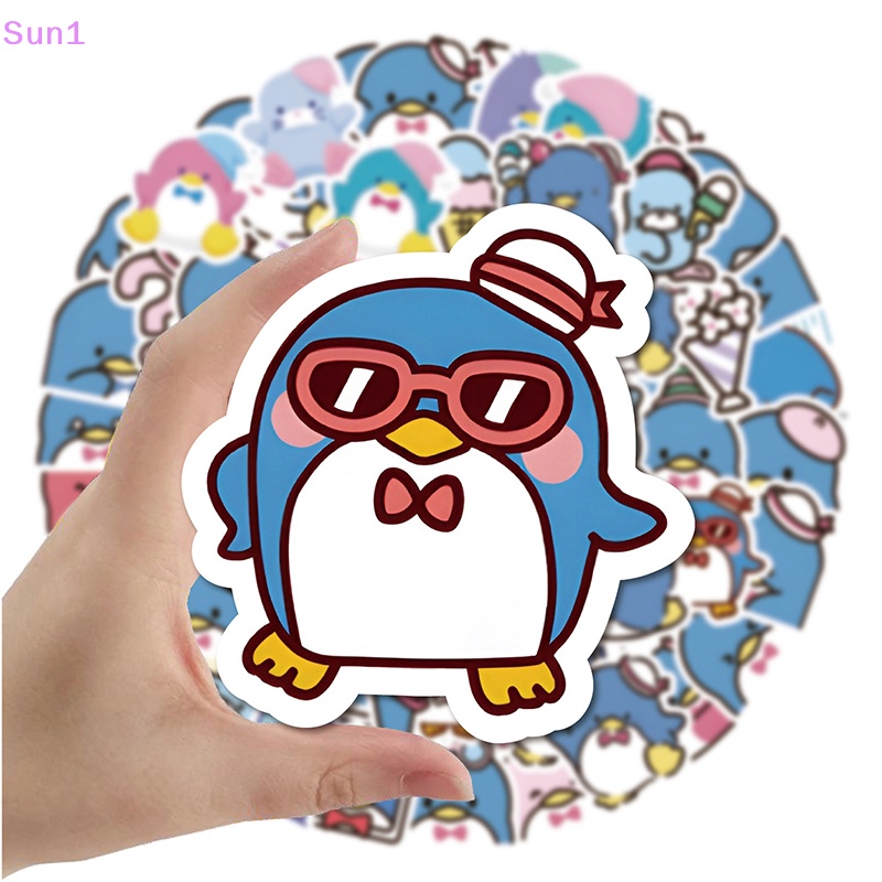 Set 64 Miếng Dán Họa Tiết Chim Cánh Cụt Hoạt Hình Chống Nước Trang Trí Laptop / Điện Thoại / Vali / Xe Đạp