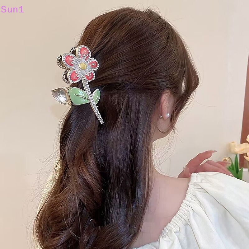 Kẹp Tóc Kim Loại Hình Hoa Vàng Chống Nắng / Nắng / Càng Cua Thanh Lịch Mẫu Mới &gt; Sun1 &gt; Dành Cho Bạn Nữ