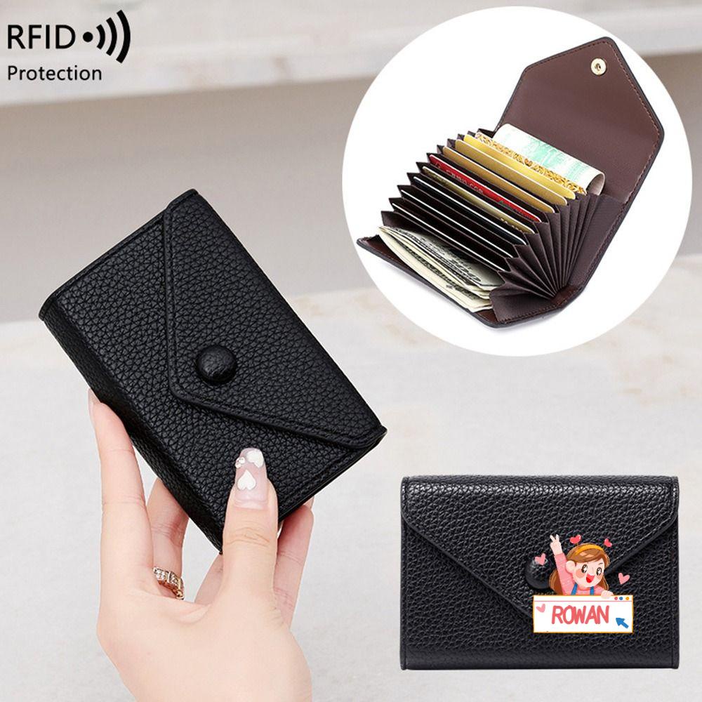 ROWANS Ví Da Đựng Tiền / Thẻ RFID Chống Trộm Tiện Dụng Cho Nam Và Nữ