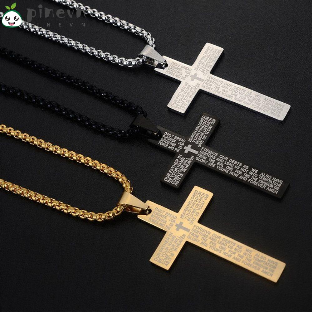 PINEVN Vòng cổ Mặt Thánh Giá Thời Trang Dành Cho Nam