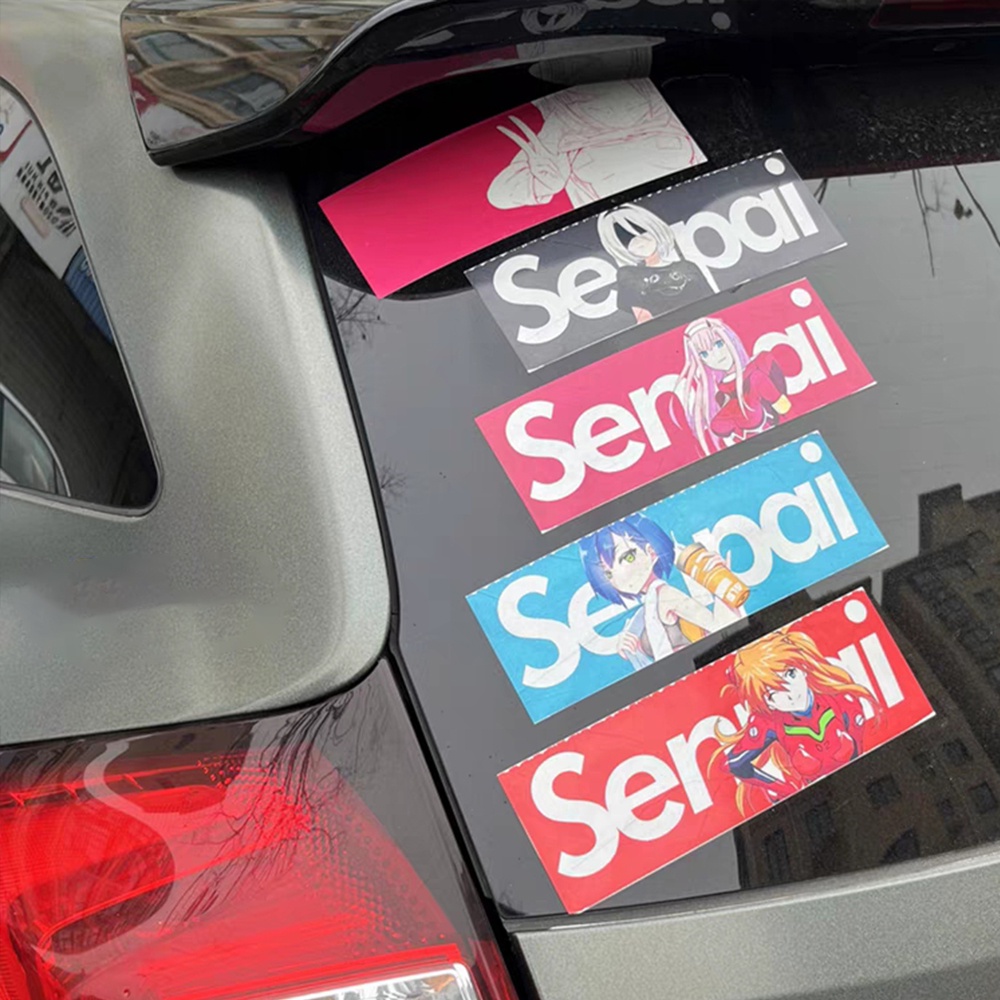 Sticker Phản Quang Chống Thấm Nước Họa Tiết Hoạt Hình Trang Trí Xe Hơi Xe Máy