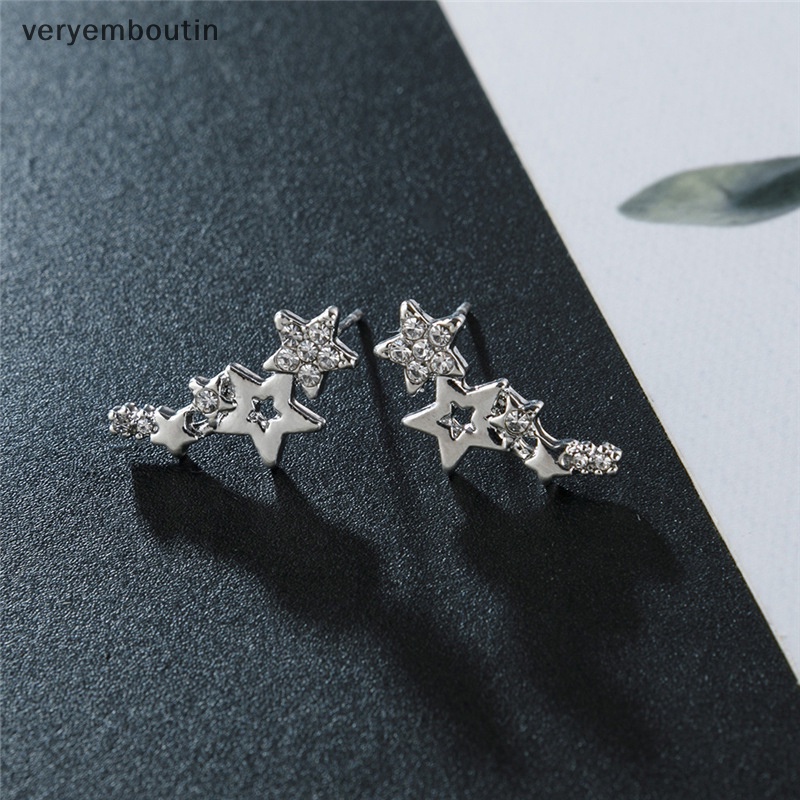 1 Đôi Bông Tai Ngôi Sao Đính Đá Thời Trang Dành Cho Nữ