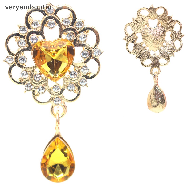 Phụ Kiện Thẻ Mời Hình Giọt Nước Đính Đá Pha Lê Sang Trọng DIY