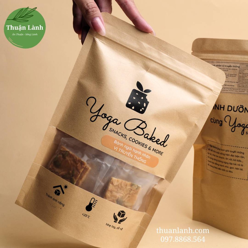 Bánh Ngói Hạnh Nhân Truyền Thống, Không Đường, Giòn Thơm - Ăn kiêng healthy - Thuận Lành