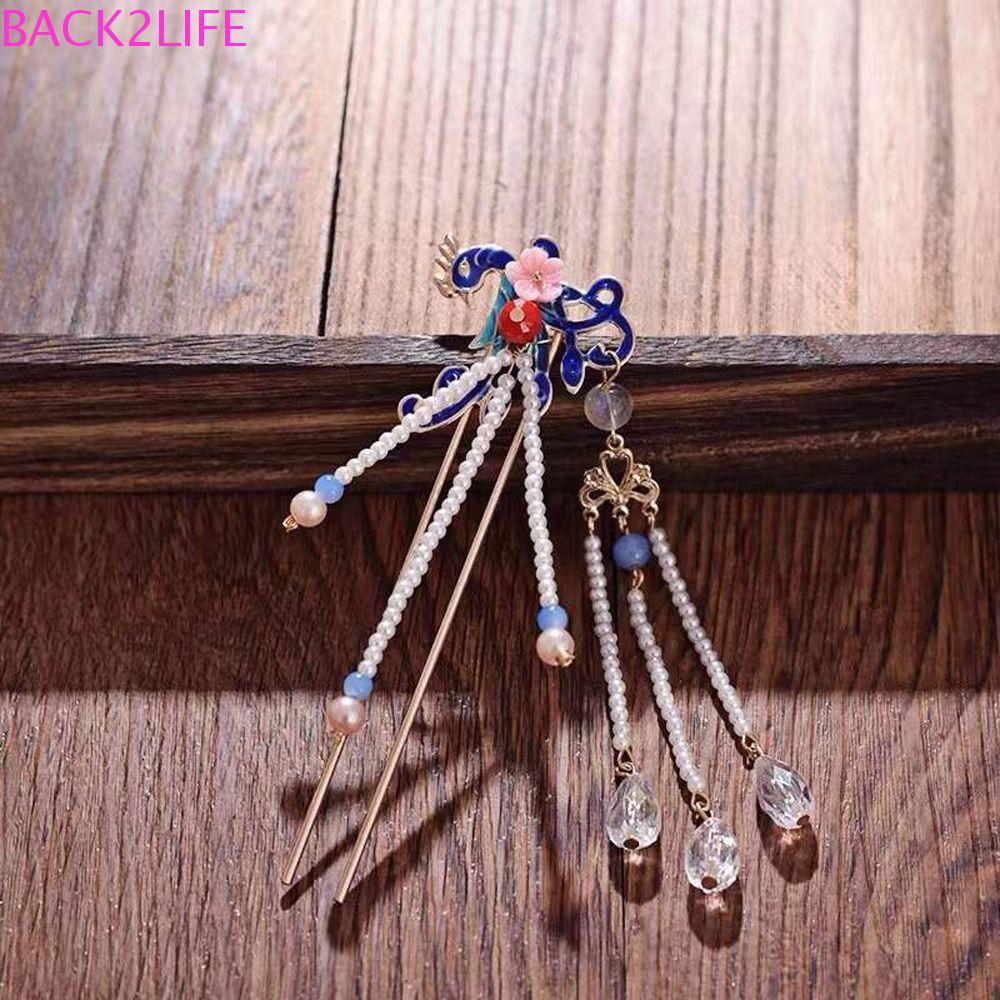 BACK2LIFE Lược Cài Tóc Hình Vương Miện Phong Cách Trung Hoa Xinh Xắn Cho Bé Gái