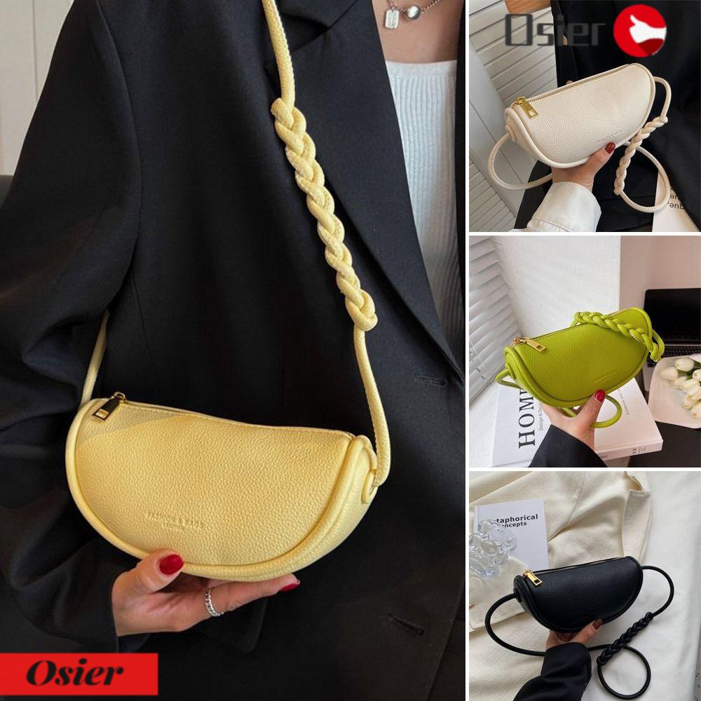 OSIER1 Túi Đeo Vai / Kẹp Nách Bằng Da Thiết Kế Đơn Giản Sang Trọng Thời Trang Cho Nữ