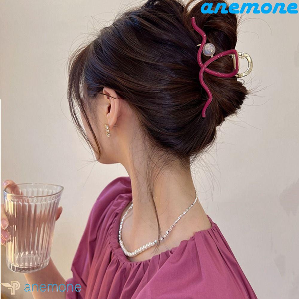 ANEMONE Kẹp Tóc Kim Loại Hình Cá Mập Sáng Tạo Phong Cách Hàn Quốc